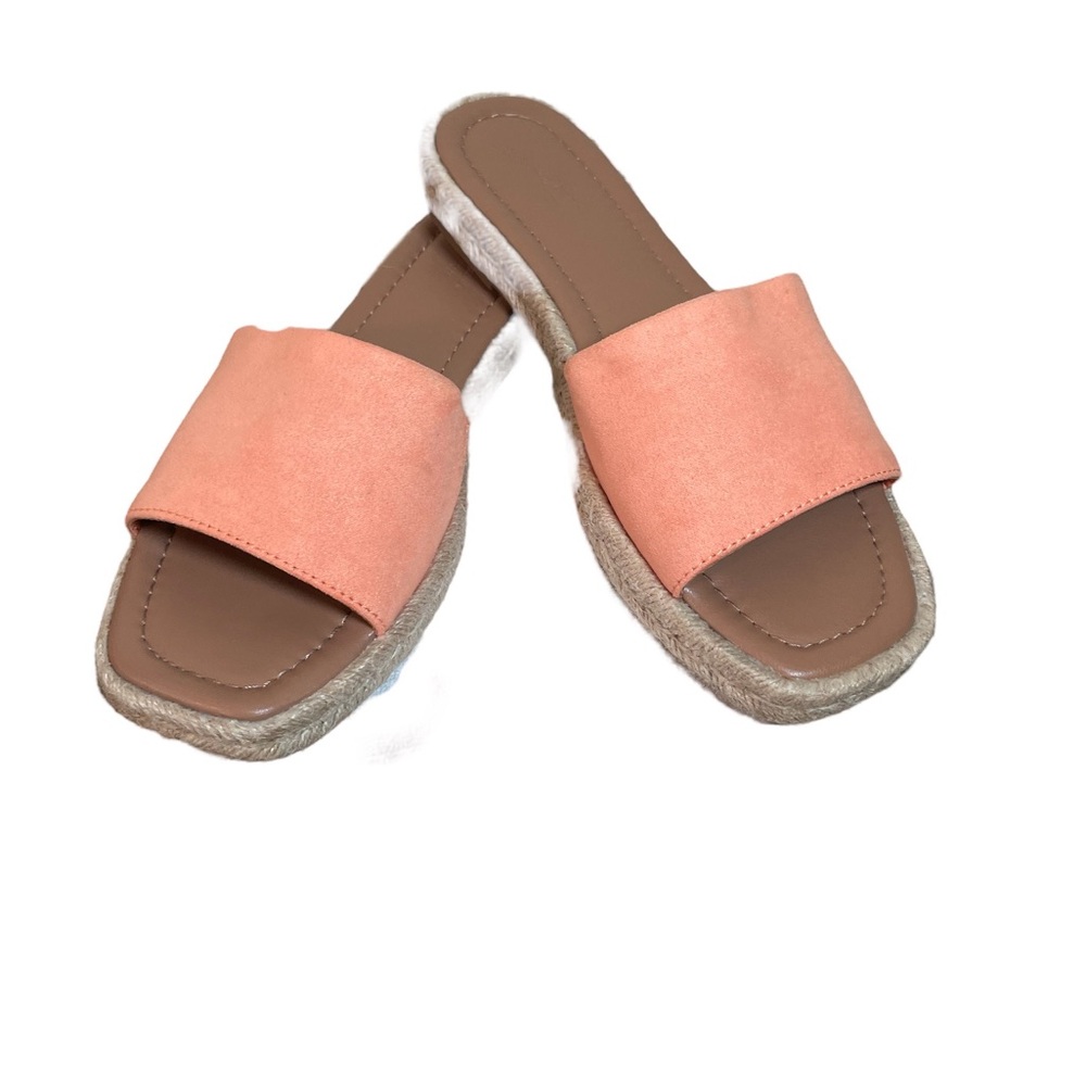 Universal Threads Orange/Peach Espadrilles Slides Ladies Size 8.5 - Picture 1 of 5